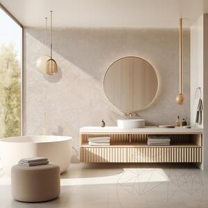 Classic Cross Cut Filled & Honed Travertine Slab, 3 cm