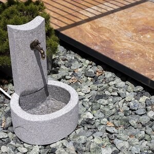 Leopard White Granite - Freestanding Water Fountain (47 x 40 x 70 cm)