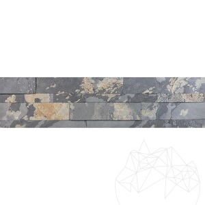 Flexible Slate SKIN Panel 3D Express - Autumn Rustic, 60x15 cm, Self-Adhesive 3M for Interior Cladding Furniture