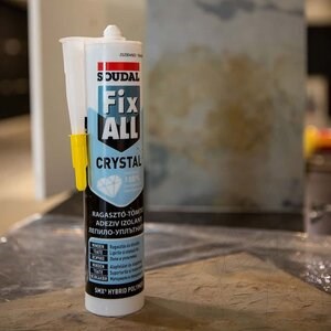 Soudal FIX ALL CRYSTAL - SKIN Flexible Slate Adhesive 290 ml (Transparent)