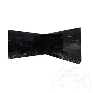 Alexander Black Polished Marble Slab, 2 cm