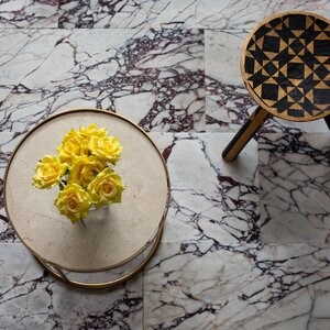 Arabescato Violet Polished Marble, 61 x 30.5 x 1 cm (Translucent)