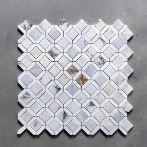 Mosaic Eclipse Arabescato Marble & White Dolomite 