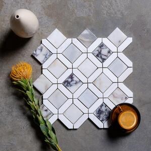 Mosaic Eclipse Arabescato Marble & White Dolomite 