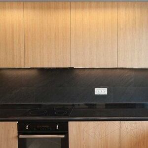 Flexible Slate SKIN Ultra-Flex 2mm - Black Line, 122x61 cm | Stone for Walls, Furniture, Facades and Wet Areas