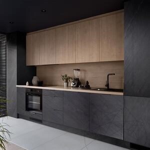 Flexible Slate SKIN MicroStone 1mm - Black Line, 244 x 122 cm | Ultra-Flexible Stone for Walls, Furniture, Facing