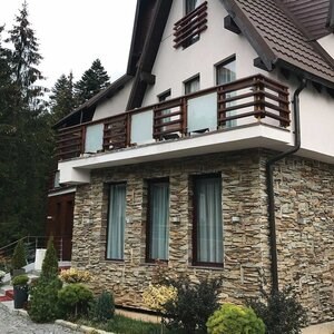 Slate Homa 3D Strips | Decorative Stone for Vertical Cladding, Exterior-Interior (10-12/pallet)