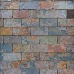Multicolored Riven & Chiseled Edge Slate 15 x 30 cm - (Roof & Claddings)