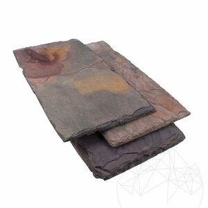 Multicolored Riven & Chiseled Edge Slate 15 x 30 cm - (Roof & Claddings)