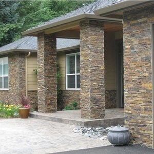 Brown Slate Wall Cladding Panel 15 x 60 cm