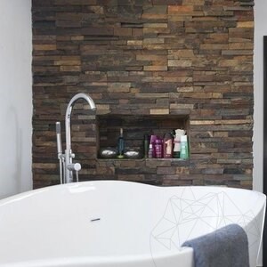 Brown Slate Wall Cladding Panel 15 x 60 cm