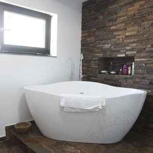 Brown Slate Wall Cladding Panel 15 x 60 cm