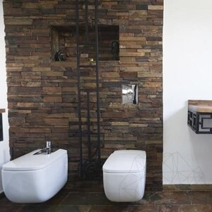 Brown Slate Wall Cladding Panel 15 x 60 cm