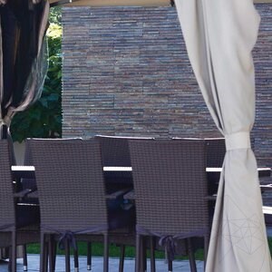 Multi Slate Stripes Wall Cladding Panel, 15 x 60 cm