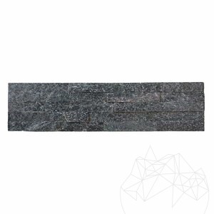 Stras Black Slate Wall Cladding Panel 15 x 60 cm
