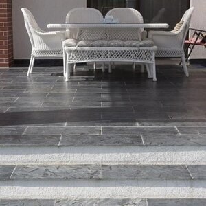 Natural Silver Slate, Brushed (Anti-Slip), 60 x 30 | Ideal for Outdoor/Indoor, Vertical/Orizontal