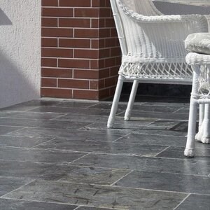 Natural Silver Slate, Brushed (Anti-Slip), 60 x 30 | Ideal for Outdoor/Indoor, Vertical/Orizontal