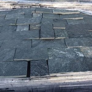 Slate Green Alpi Alpi Natur, 10 cm x LL x 1.3cm | Decorative Stone - Vertical Tiles, Outdoor-Indoor (25sqm/pallet)
