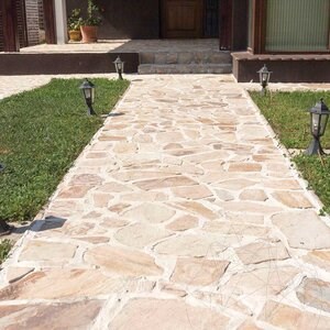 Rhodos Lespezi Polygonal Slate Rhodos Lespezi - Natural Stone for Pavers, Garden Steps, Paths (1 sqm = 3-5 pieces)