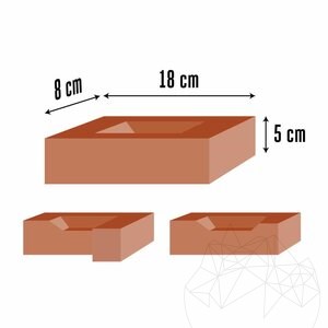 Deco Brick - Traditional decorative brick, 17 x 8 x 5 cm