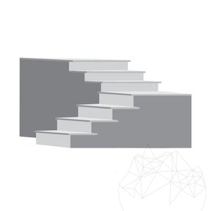 Artico Grey Flamed Granite Step, 120 x 33 x 2.8 cm