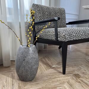 Autograph-Pisa Decorative Tundra Marble Vase, 30 x 20 x 20 cm