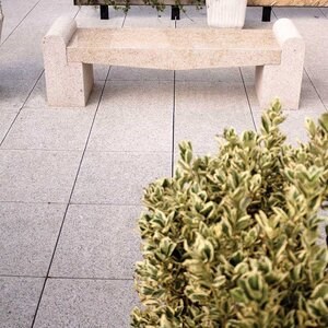Padang Yellow Granite Garden Bench (165 x 40 x 50 cm)