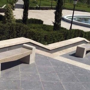 Padang Yellow Granite Garden Bench (165 x 40 x 50 cm)