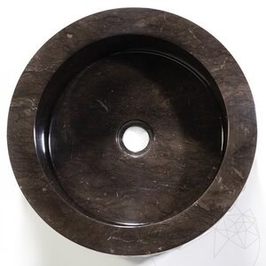 Bathroom Sink - Black Marble Circles