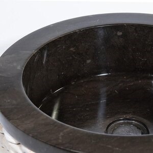 Bathroom Sink - Black Marble Circles