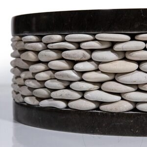 Bathroom Sink - Black Marble Circles