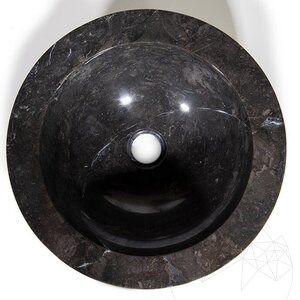 Bathroom Sink - Black Marble Pebbles