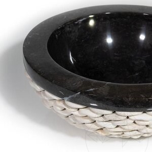Bathroom Sink - Black Marble Pebbles