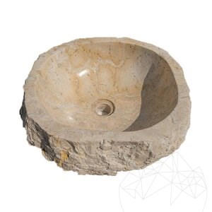Bathroom sink - Cream Natura Limestone