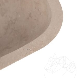 Bathroom Sink Matia Classic Travertine BRTA, 50 x 40 x 13 cm