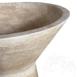 Bathroom sink - Tao Antros Classic Travertine 50 x 85 cm