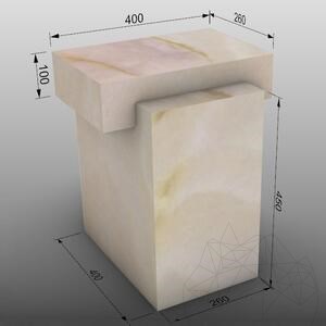 Bianco Onyx Quadra Table