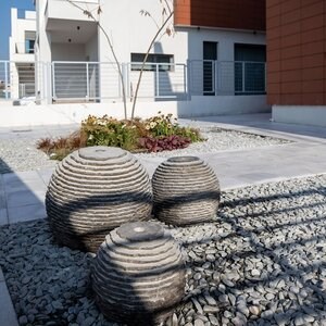 Grey Anthracite Decorative Sphere, 30 cm