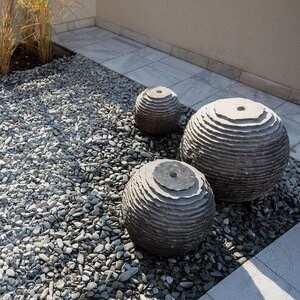Grey Anthracite Decorative Sphere, 30 cm