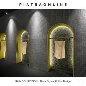 Black Crystal Cotton Design Slab Granite 2CM
