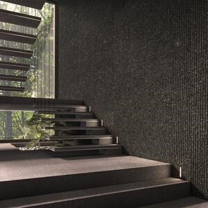 Black Crystal Lineal Extreme Dark Design Slab Granite 2CM