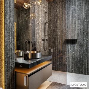 Black Crystal Lineal Plus Design Slab Granite 3CM