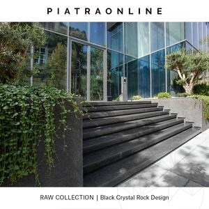 Black Crystal Rock Design Slab Granite 3CM