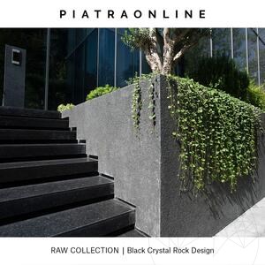 Black Crystal Rock Design Slab Granite 3CM