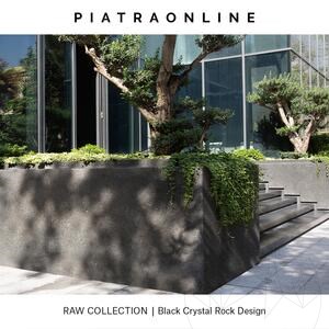 Black Crystal Rock Design Slab Granite 3CM