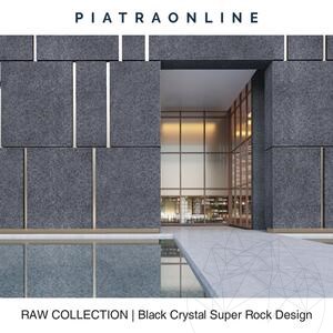 Black Crystal Super Rock Design Slab Granite 2CM