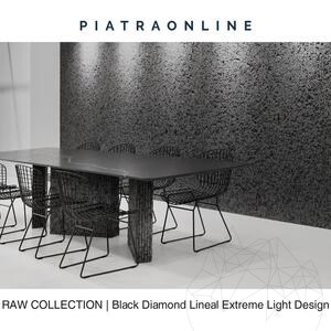 Black Diamond Lineal Extreme Light Design Slab Granite 3CM