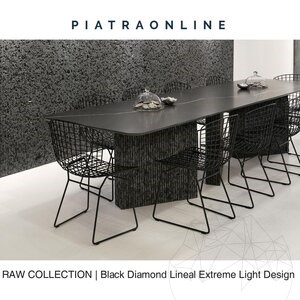 Black Diamond Lineal Extreme Light Design Slab Granite 3CM