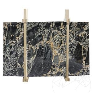 Polished Black Leopard Marble Slab, 2 cm
