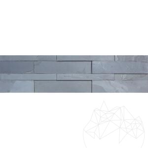 Natural Slate Panel - Black, 60x15 cm, for Interior Cladding, Walls